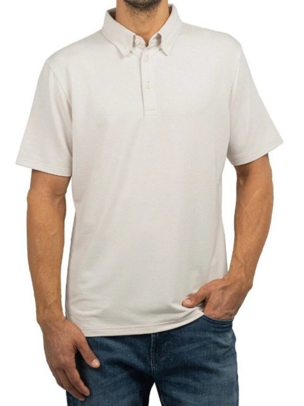 NWT Jachs New York Men's Large Tan Polo Shirt Modal Blend